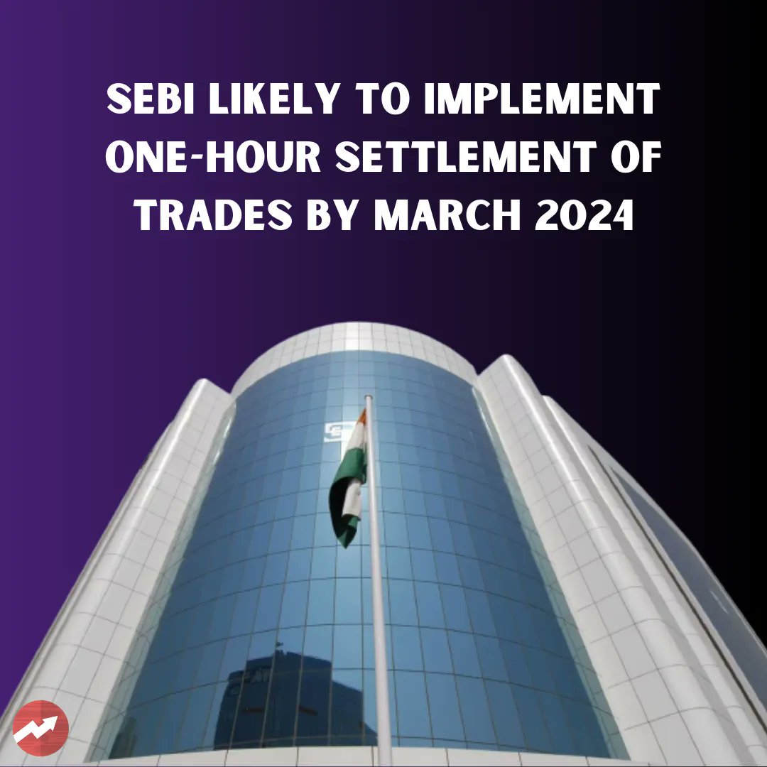 SEBI has confirmed the technology for one-hour settlements already exists and will be implemented before the instantaneous settlements, which require further technological development 
#stocknews #sebi #stockmarketindia #tradesettlements #bse