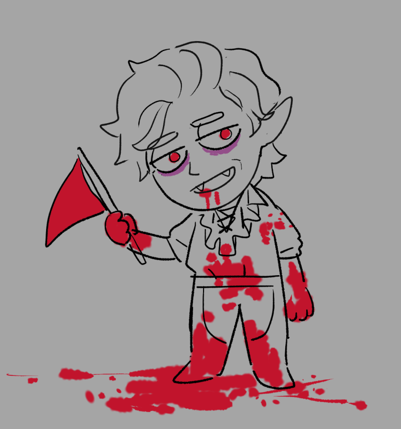 「when everything is covered in blood, all」|Sam—now on blue-rayのイラスト