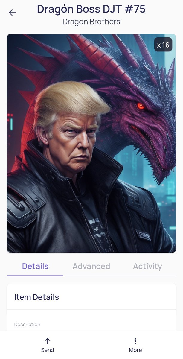 Allye95697360's tweet photo. "Dragon Boss DJT" 🔥🔥🔥 #DragonBrothers #NFTCommunity Creator @Alfo_nel Choose Winners in 72hrs ✌️🤩😁💚🐉🐉🐉
⏰️❤️&RT
⏰️Follow @Alfo_nel
⏰️Tagg 3 frenz
⏰️Comment Efinity address starts with "ef"
#Efinity #EfinityNFT #NFTGiveaway #NFTGiveaways
#nftart #NFTCommunitys https://t.co/0WUtwGXZ8M