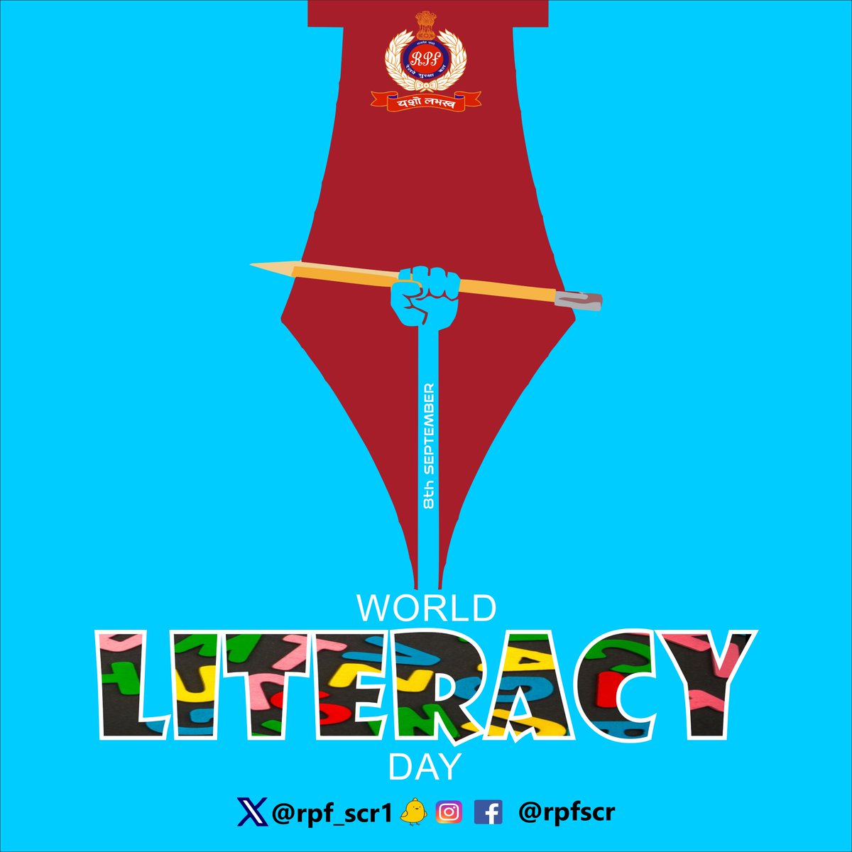 On this World Literacy Day, let's celebrate the magic of words and the power of knowledge.  #WorldLiteracyDay #Internationalliteracyday2023 #ReadingIsPower
@RPF_INDIA @SCRailwayIndia @RailMinIndia @RailMadad @RailwaySeva
