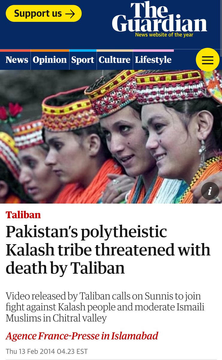 @pakistan_untold This is an old article (for reference). I do not care what Taliban does to Army of Pakistan but this could mean end of small minority of polytheistic Kalash People. Hope @UN wakes up & save these people before they face what Yazidis had faced @majorgauravarya @AzzatAlsaleem