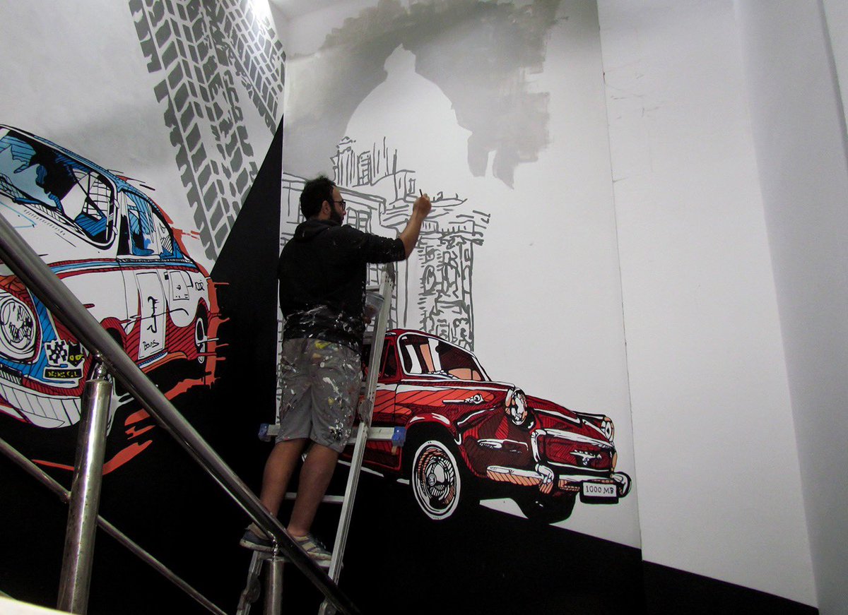 egynemo's tweet photo. One of our murals at Car showroom inspired from an old photo for Skoda car …
Stay tuned for another murals in this place .. https://t.co/QTwuB7iGHM