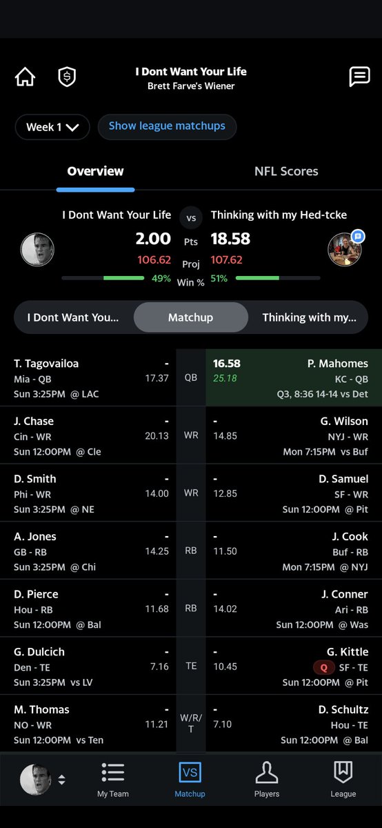 LordNikonPro's tweet photo. @YahooFantasy  I am missing the live updates option in the app. I'm on Android and I'm up to date. Should be between overview and nfl scores. https://t.co/2xQ9Nly1uM