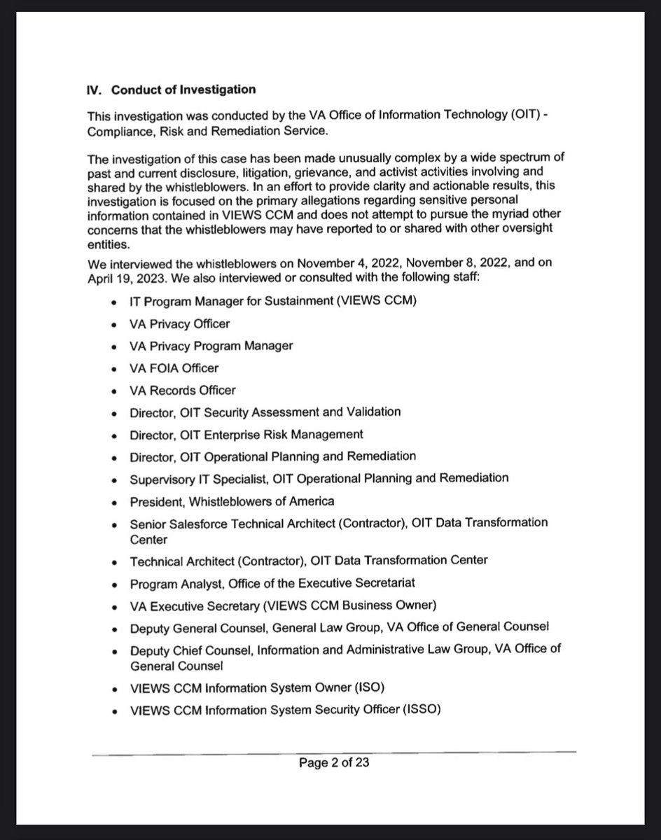 rizzo_peter's tweet photo. @US_OSC @SecVetAffairs @VA I feel a duty to share the OSC report so Veterans, their loved ones, and the public can contact their members of Congress and ask they vote NO on the confirmation for @VA Deputy Secretary #TanyaBradsher! #TransparencyNow #ProtectOurData #VoteNoTanyaBradsher https://t.co/4CfjJ8JnU3