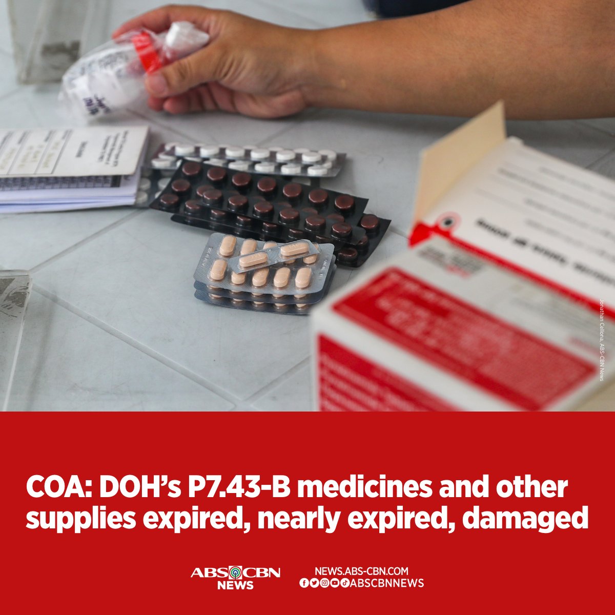 ABSCBNNews's tweet image. Inilantad ng bilyon-bilyong pisong nasayang na gamot at ibang imbentaryo ang 'di wastong pamamahala ng DOH sa pondo at resources, ayon sa COA.

BASAHIN: abscbn.news/3Pw9IKH