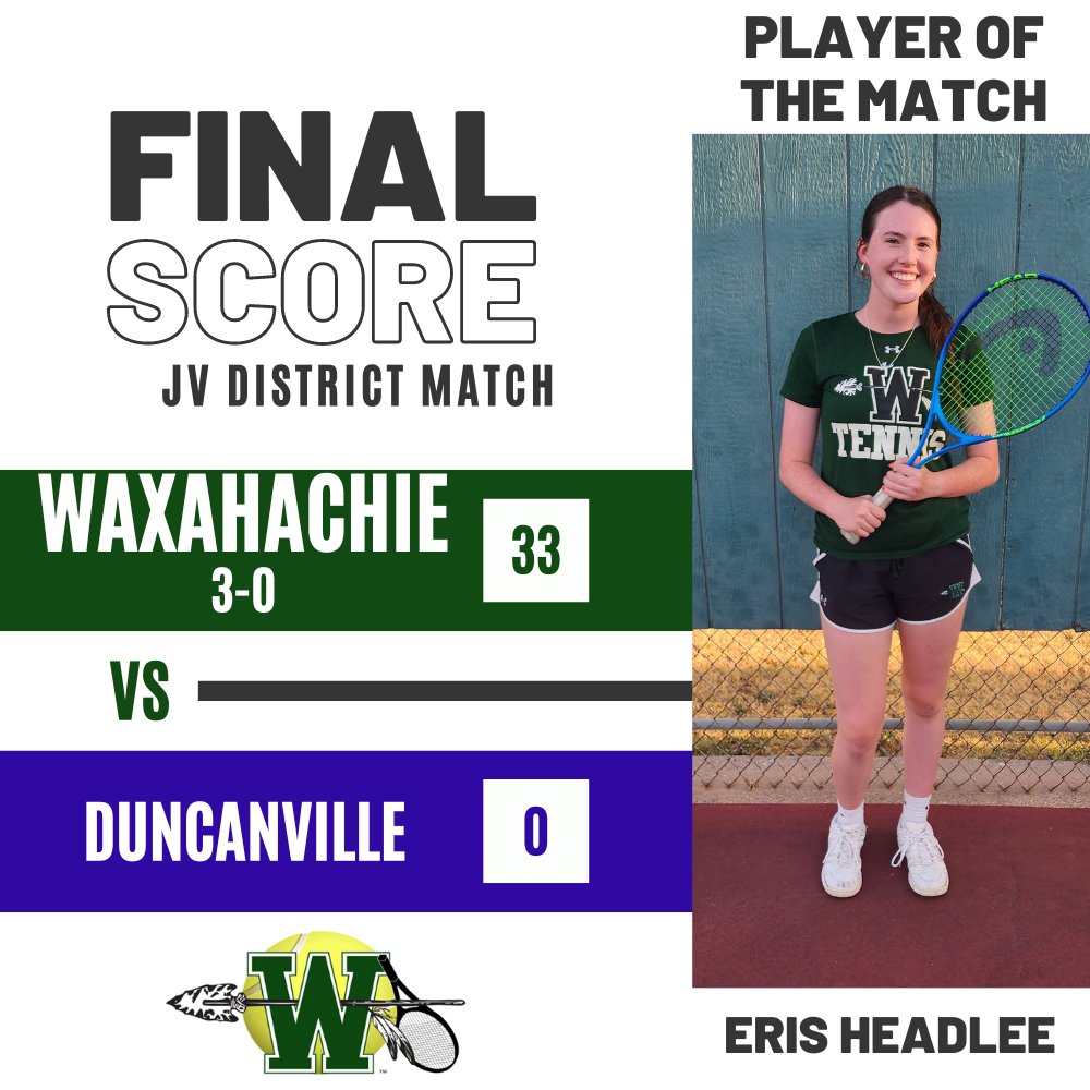 NDNTennis's tweet photo. JV Tennis remains undefeated in 11-6A district play @hachiesports @WaxahachieHS @WaxahachieISD @WaxSun @WaxahachieNews @EllisCoSports https://t.co/gkuT3aJmmM