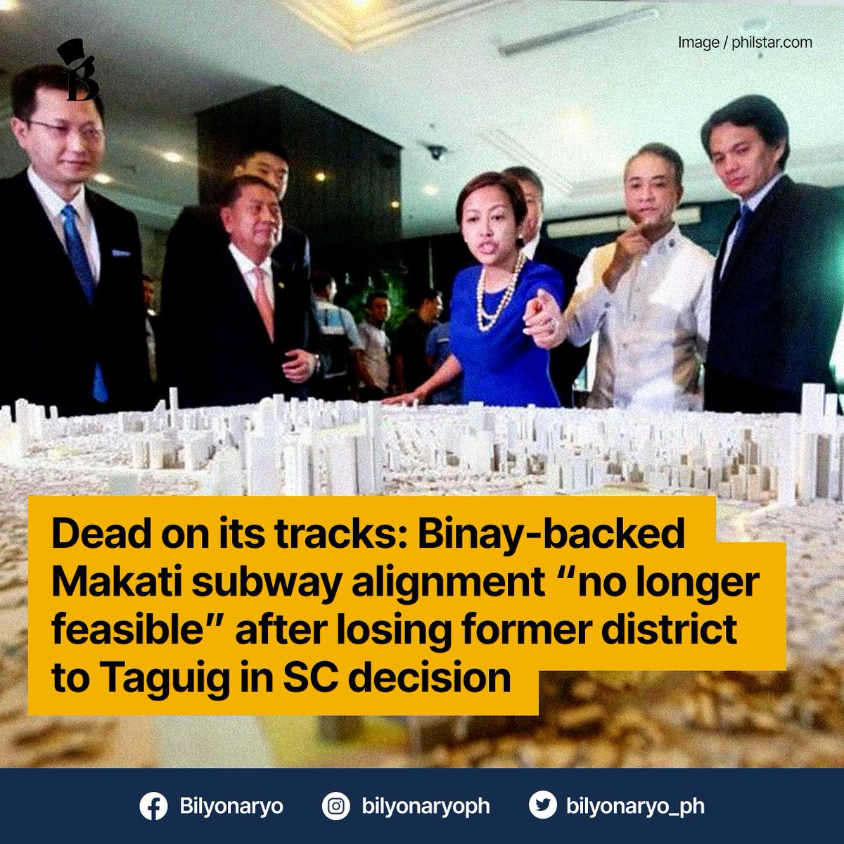 bilyonaryo_ph's tweet photo. INFRA claimed that the subway’s construction has been derailed by a recent Supreme Court order which declared some barangays that used to belong to Makati were now under the jurisdiction of Taguig City.

Read more here: https://t.co/t7rOjTMt4I https://t.co/fbGiWGduVq