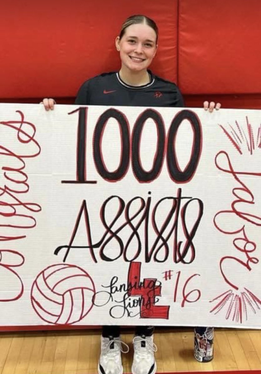 So proud of Senior Captain TABOR SCANLON on hitting 1000 Assists tonight!!👏👏🦁🦁🏐🏐
<a href="/usd469/">Lansing USD 469</a>