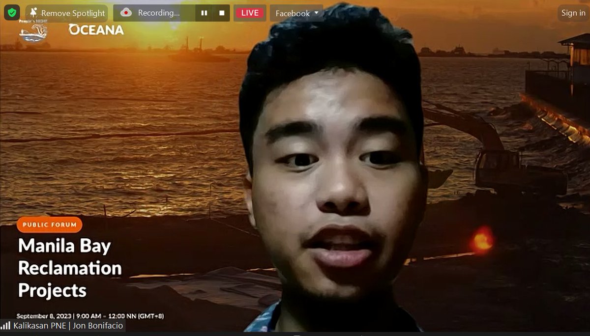 oceana_ph's tweet photo. Jon Bonifacio @KalikasanPNE: It's great to see that movement is continuous. The announcement is a move towards the right direction, but we urge the government to put it on paper. (1/2)
#StopReclamation #NoToDumpAndFill #SaveManilaBay @pama_pil @AghamNasyunal @CEC_Phils https://t.co/O28qvQlZje