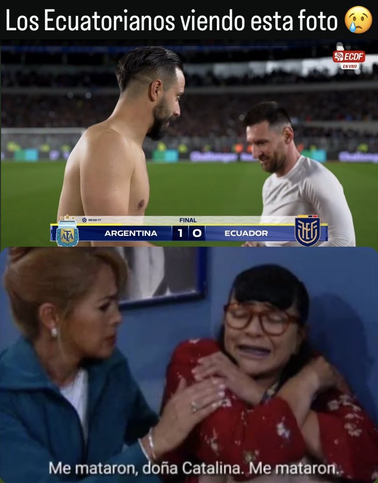😅😅😅😅 nos mataron Doña catalina 😁😁#galindez #ArgentinavsEcuador #Messi