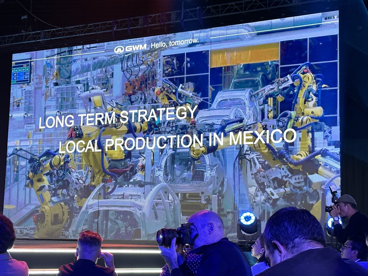 👋 Hola, estoy en la presentación de #GreatWallMotor México y esto es lo que debes saber 👇

👉 Llegara con 5 marcas
👉 Solo Haval ha vendido más de 8 millones de autos
👉 Poer es líder en Pick Up
👉 Tienen pensado producir en México 
👉 En promedio lanzarán un nuevo producto