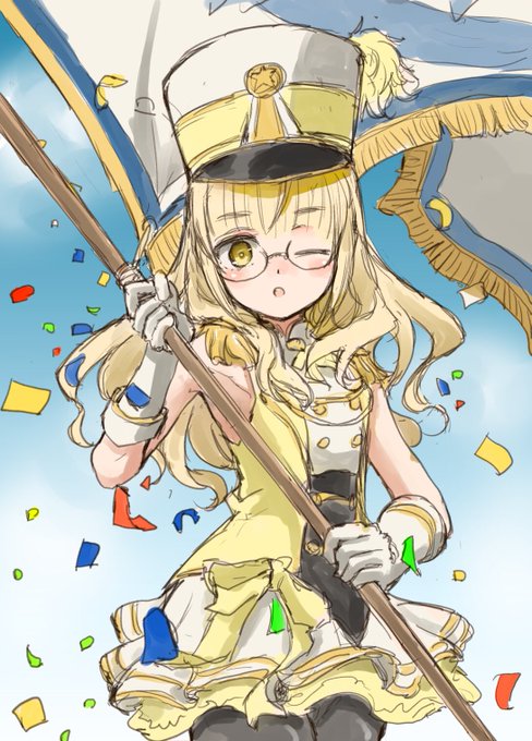 ユナフロ思い出、マーチングバンド ペリーヌ。この前のマーチングバンド 芳佳&amp;静夏が全然引けなかったのに対してペリーヌ&amp;フェルはどちらもあっさり引けて、運なのかあるいは何かタイミングとかあったのでしょうか。とにかく腋がいい衣装でした。 #w_witch 