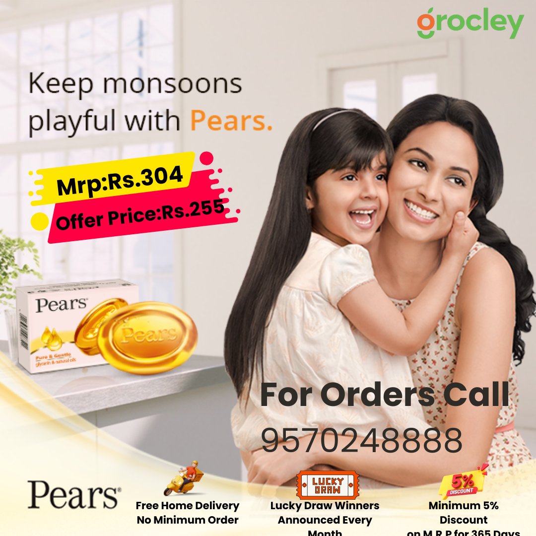 Grocley2's tweet photo. 🍐🛒 Get ready to pamper your skin with the goodness of Pears Pure and Gentle! 🎉✨

#GrocleySupermarket #SeptemberOffer #DiscountedPrice #PearsPureAndGentle #HomeDelivery #dhanbad https://t.co/hmEx1wYBFU