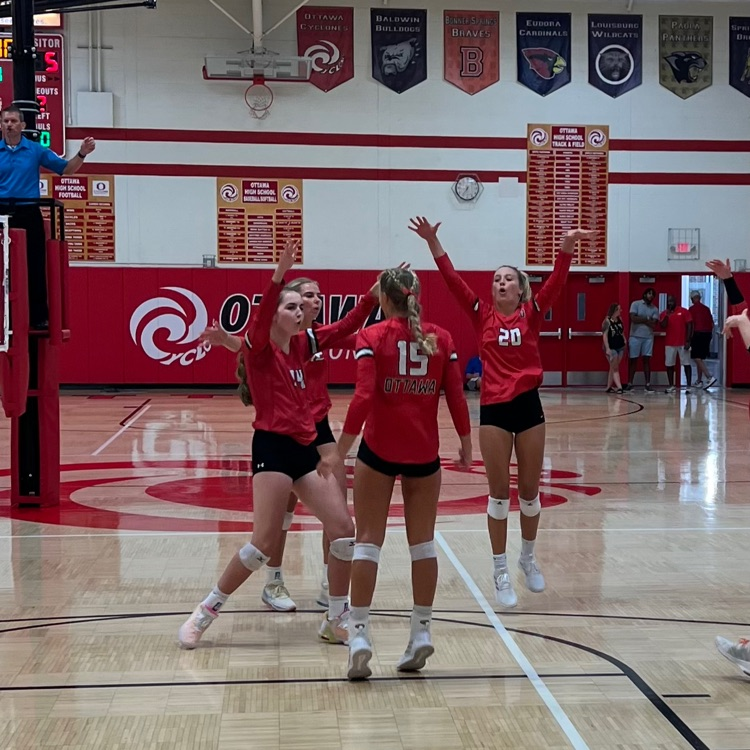 OHSActivities's tweet photo. The Cyclone Varsity Volleyball Team goes a full 5 sets and gets a nice win tonight at home vs Louisburg. 
21-25, 25-11, 25-20, 21-25, 15-10

#cyclonepride https://t.co/tP9UqCSIBK