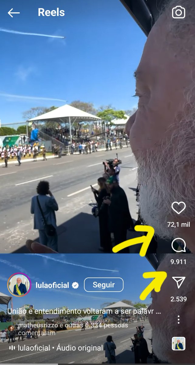 taoquei1's tweet photo. Video Bolsonaro sobre o 7 de Setembro: 18.8 MILHÕES de views. 
1 MILHAO E 700 MIL likes. 101 mil comentários. 
Video lule 7 de setembro: 549 mil views. 72.1  mil likes, 9.911 comentários. 
Entendeu? https://t.co/rNpkQhJQTd