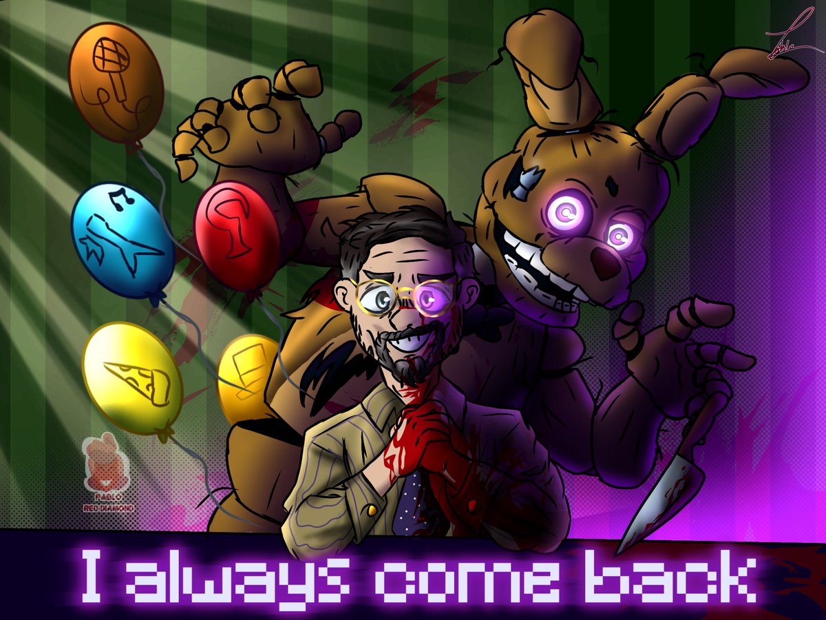 Red_Diamond_art's tweet photo. 🟣🔪I Always Come Back🔪 🟣

Recuerden dale like al dibujo y compartir el dibujo, si gustan una comisión mándenme un MD para más información.#williamafton #sprigtrap #fivenightsatfreddys #fivenightsatfreddysmovie #elhombremorado #FNAFMovie 
#comisiones #artedigital #ilustration https://t.co/UJcCxSdQRY