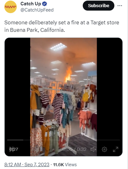 Now that the crime rate in California is starting to get even crazier, it's just so distressing that something like this happened at a target store.