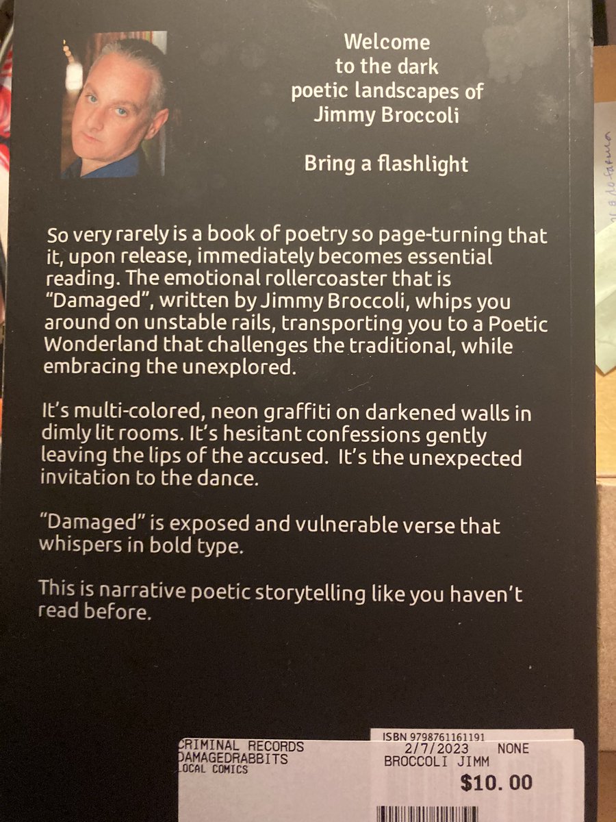 Check out Jimmy Broccoli’s new book it’s a wonderful read!