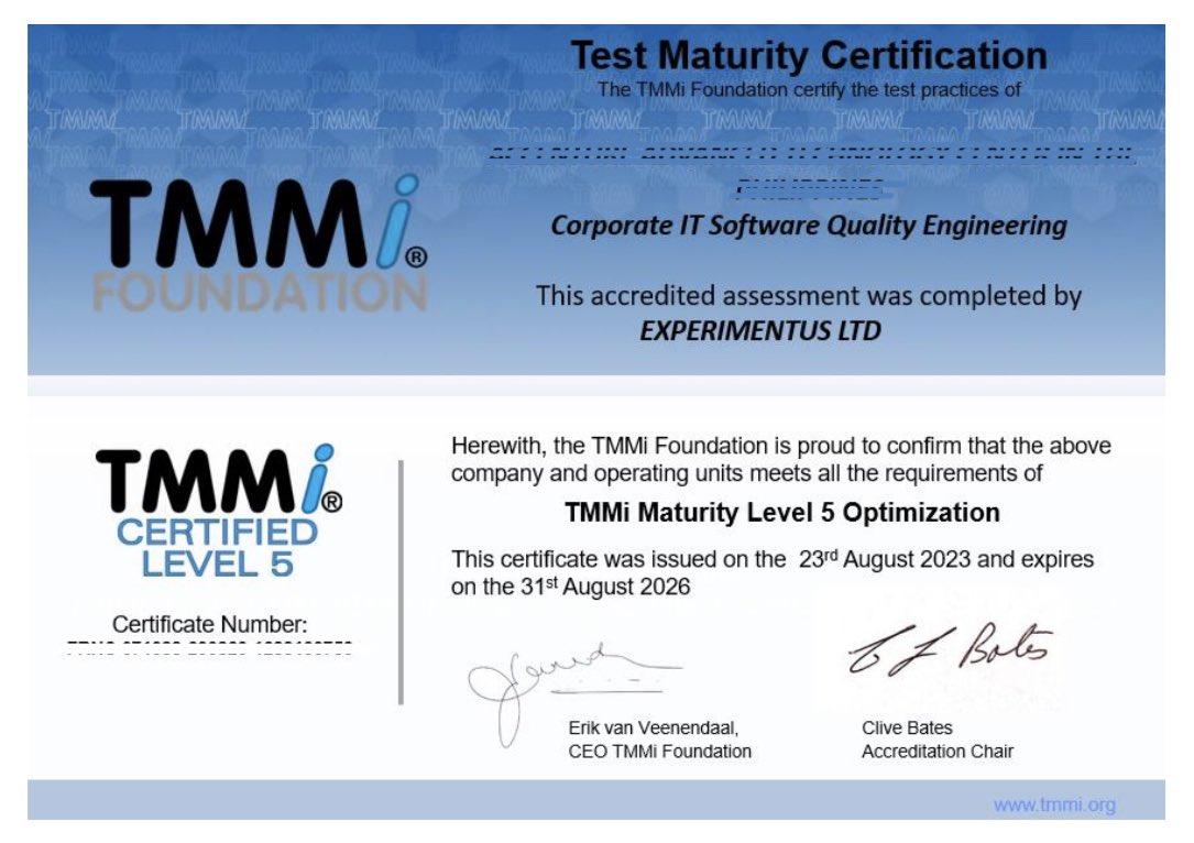 danes96's tweet photo. Now it’s official! Level 5 certification from #TMMI. Thanks to @Experimentus for being our continued partner throughout this journey.
With so many things to be thankful and grateful for in FY23, this definitely tops the list! 🎉 https://t.co/1g1fPvu2LJ