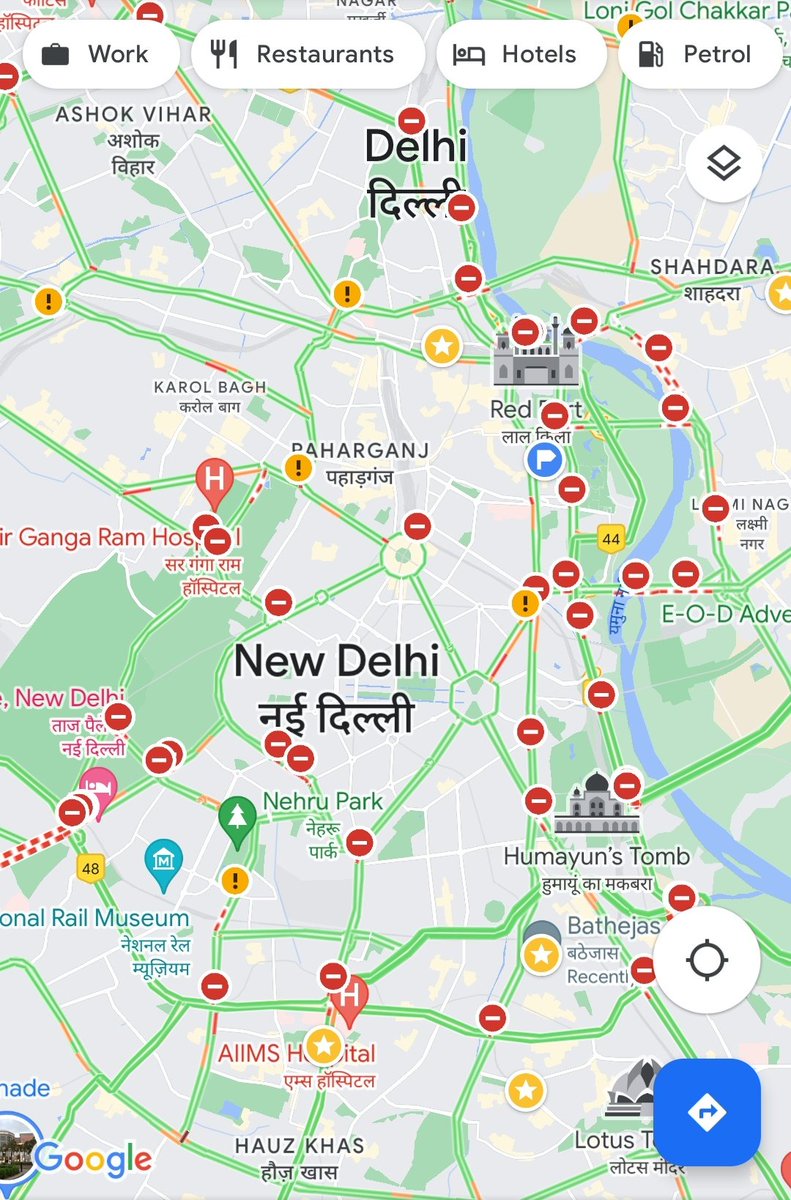 sunilk273's tweet photo. Whole #delhi is blocked #today #G20India2023 #G20Summit 
Kinda like #covid era for common people https://t.co/S2U0ouLzu4