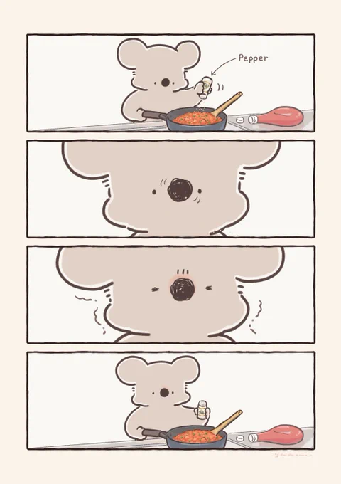 くしゃみが引っこんだコアラ 