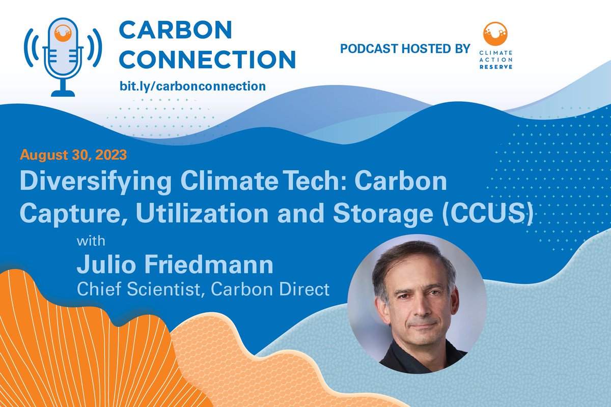 Carbon_Direct's tweet photo. While carbon removal technology is on the rise, rapid growth is needed to combat climate change. Check out @climatereserve's new #CarbonConnection podcast: Diversifying #ClimateTech: #CarbonCapture, Utilization and Storage (CCUS) with @CarbonWrangler: https://t.co/LPDpiLuQ0B https://t.co/Y2HYoBMYWA