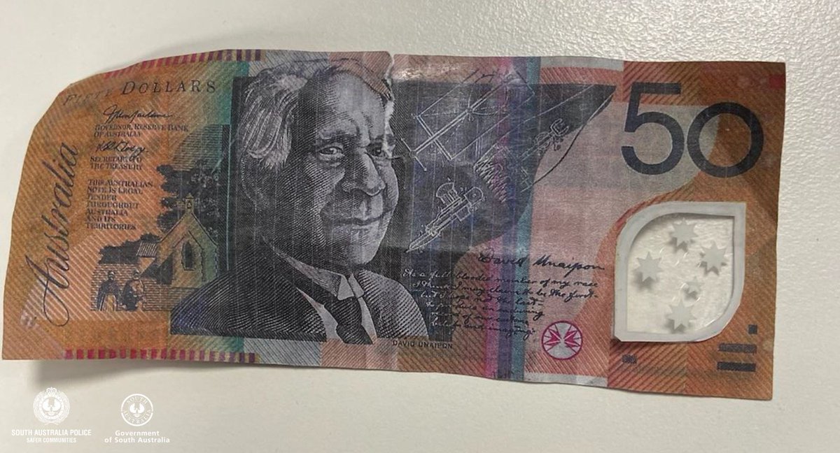 SAPoliceNews's tweet photo. Police are investigating after counterfeit $50 notes were used at #RoyalAdelaideShow this week. https://t.co/WyD9LLsyOD https://t.co/F11bDHr8Ro