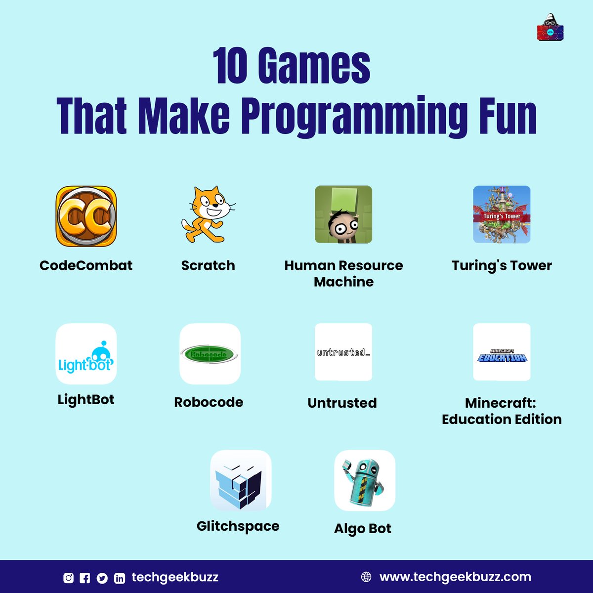 These games 🎮 are a fantastic tool for both beginners who are new to coding and more experienced programmers looking to practice their skills 🚀.

#videogames #programming #coding #codinggames #games #learningjourney #programmingskills