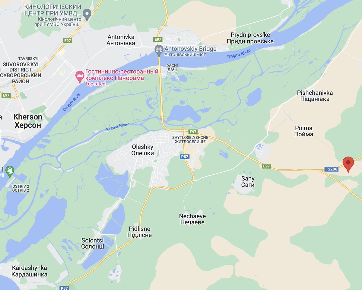 AndySch64494719's tweet image. Dnipro, das linke Ufer des dnipro also ca 500m örtlich mehr ist dem Zugriff der Russen entzogen.  Durch Präsens und Artilleriefeuer. Die BK sind alle intakt. Oleshkyi rückt immer mehr in den Fokus der Gefechte.