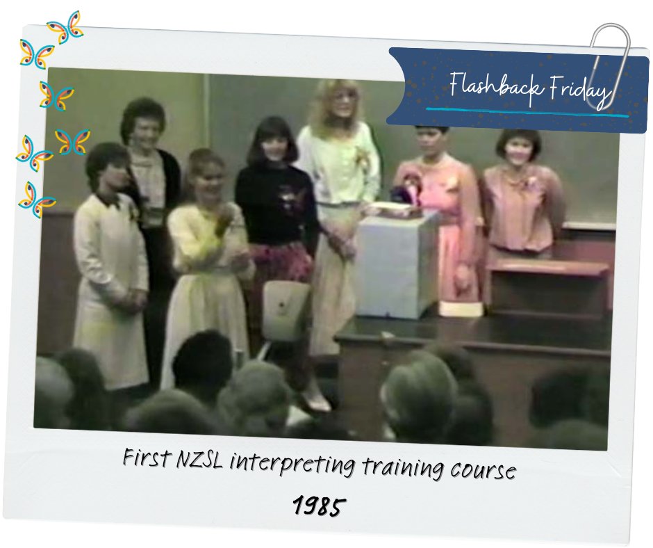 Deaf_Aotearoa's tweet photo. Did you know that in 1985 - New Zealand had its first NZSL interpreting course, which was only 14 weeks long?! And we only had 3 NZSL interpreters from that course for the whole country!
https://t.co/C7M0pwkfc7
#SignDNA #deafhistory #deafaotearoa #NZSL https://t.co/JtUYCueNFt