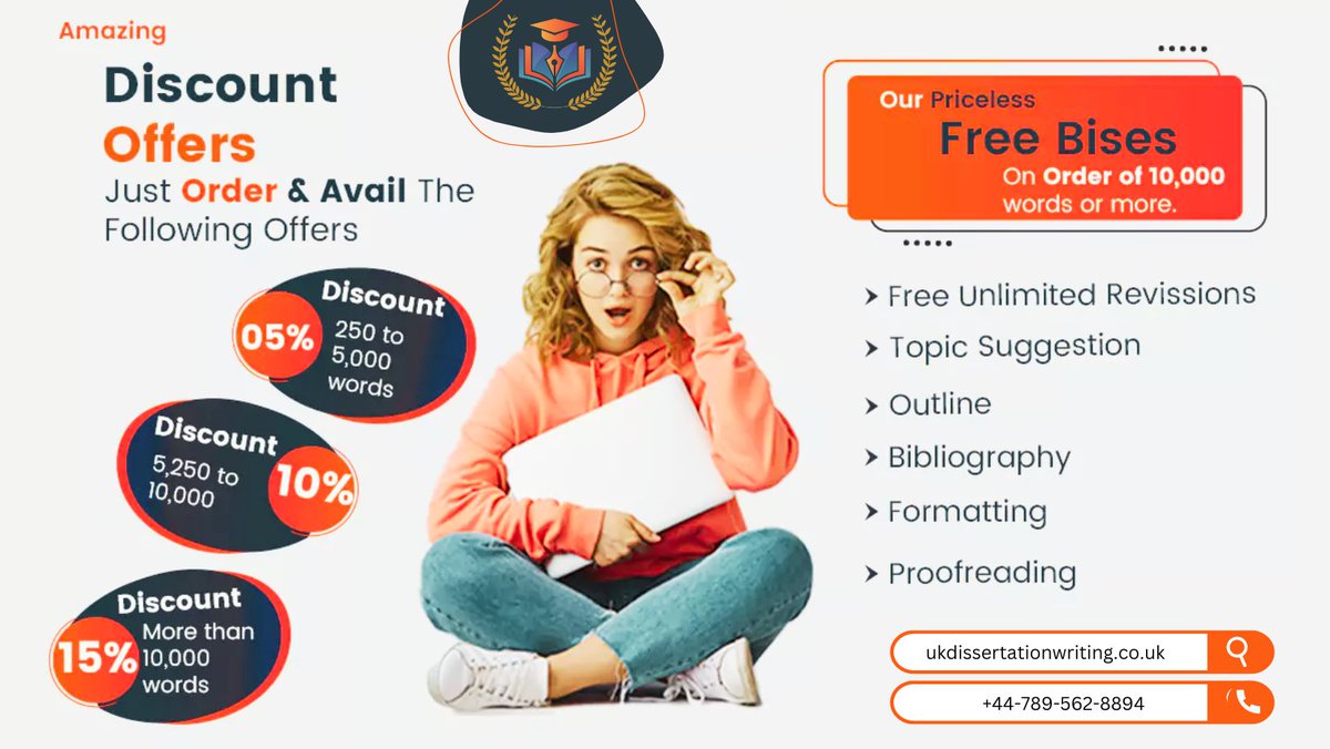 Dissertationws's tweet image. 📣 Unleash Your Academic Excellence with Unbeatable Discounts at Dissertation Writing Services UK! 🎓✍️
Are you ready to embark on your academic journey with top-notch dissertation support? Look no further! ukdissertationwriting.co.uk
+44-789-562-8894
#Dissertation #DissertationUk