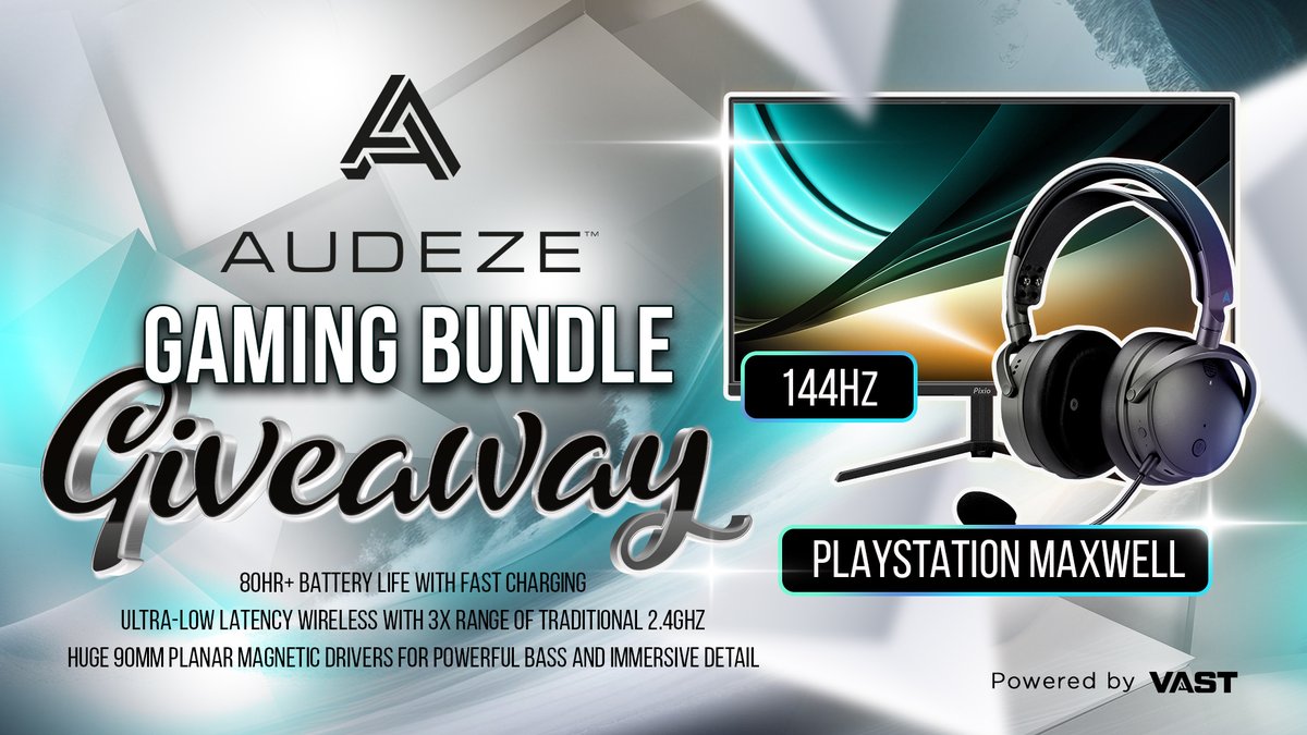 VastGG's tweet photo. We have partnered with @Audeze to give away a Gaming Bundle!

To enter, visit the link below and follow these instructions:

-  RT + Like
-  Follow @Audeze

Enter Here: https://t.co/s8XAaho0mD https://t.co/JWS68YwpdT