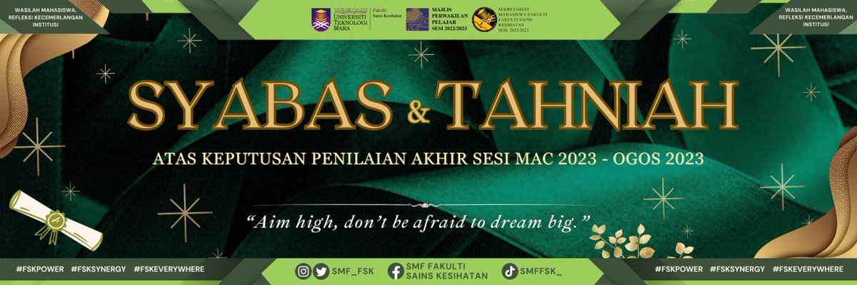 SMF_FSK's tweet photo. JUMAAT | 8 SEPTEMBER 2023

Assalamualaikum WBT,
Salam Sejahtera,
Salam UiTM di Hatiku.

[TAHNIAH DIUCAPKAN ATAS KEPUTUSAN PENILAIAN AKHIR SESI MAC 2023 - OGOS 2023] https://t.co/2M96W314DO