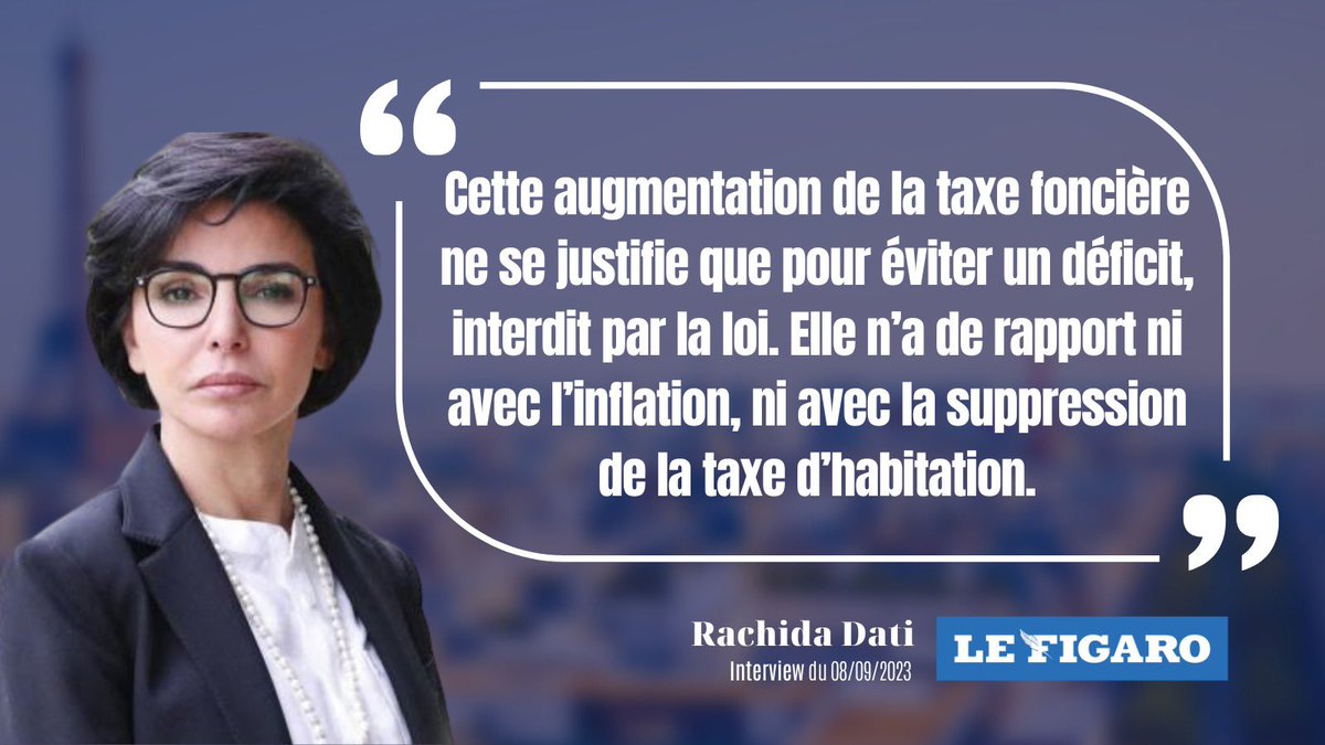 datirachida's tweet photo. 🔴+62% : la hausse de la #TaxeFoncière à #Paris est la plus élevée de France!

Au lieu de remettre à plat sa gestion catastrophique de Paris, endetté de 10Mds€, Anne Hidalgo préfère faire payer les Parisiens!

Mais où va l'argent⁉️ https://t.co/3Af1kQBoDH
