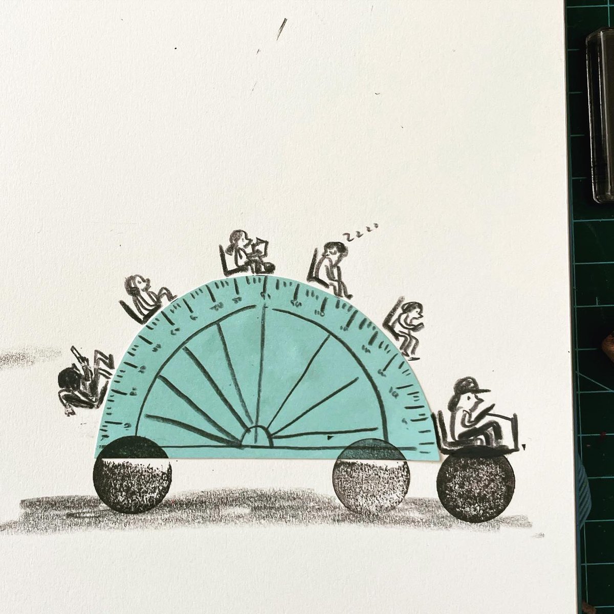 ch_durance's tweet photo. Back to school! Experimenting in my play sketchbook. 

#kidlit #kidlitart #csacbi #picturebook #illustration #illustrator #earlyyears https://t.co/HP44KYGSlx