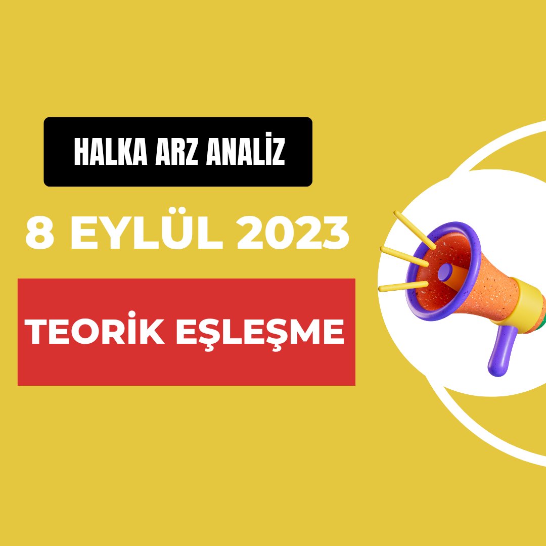 🟦🟥8 EYLÜL TEORİK EŞLEŞME🟥🟦

➡️ #EBEBK : TAVAN (2.GÜN)
✅ Alım emri miktarı : 27.4 milyon LOT

➡️ #KZGYO : TAVAN (8.GÜN)
✅ Alım emri miktarı : 69.5 milyon LOT

➡️ #ENERY : TABAN (12.GÜN)
✅ Satım emri miktarı : 1.5 milyon LOT

➡️ #BYDNR : TABAN (14.GÜN)
✅ Satım emri miktarı