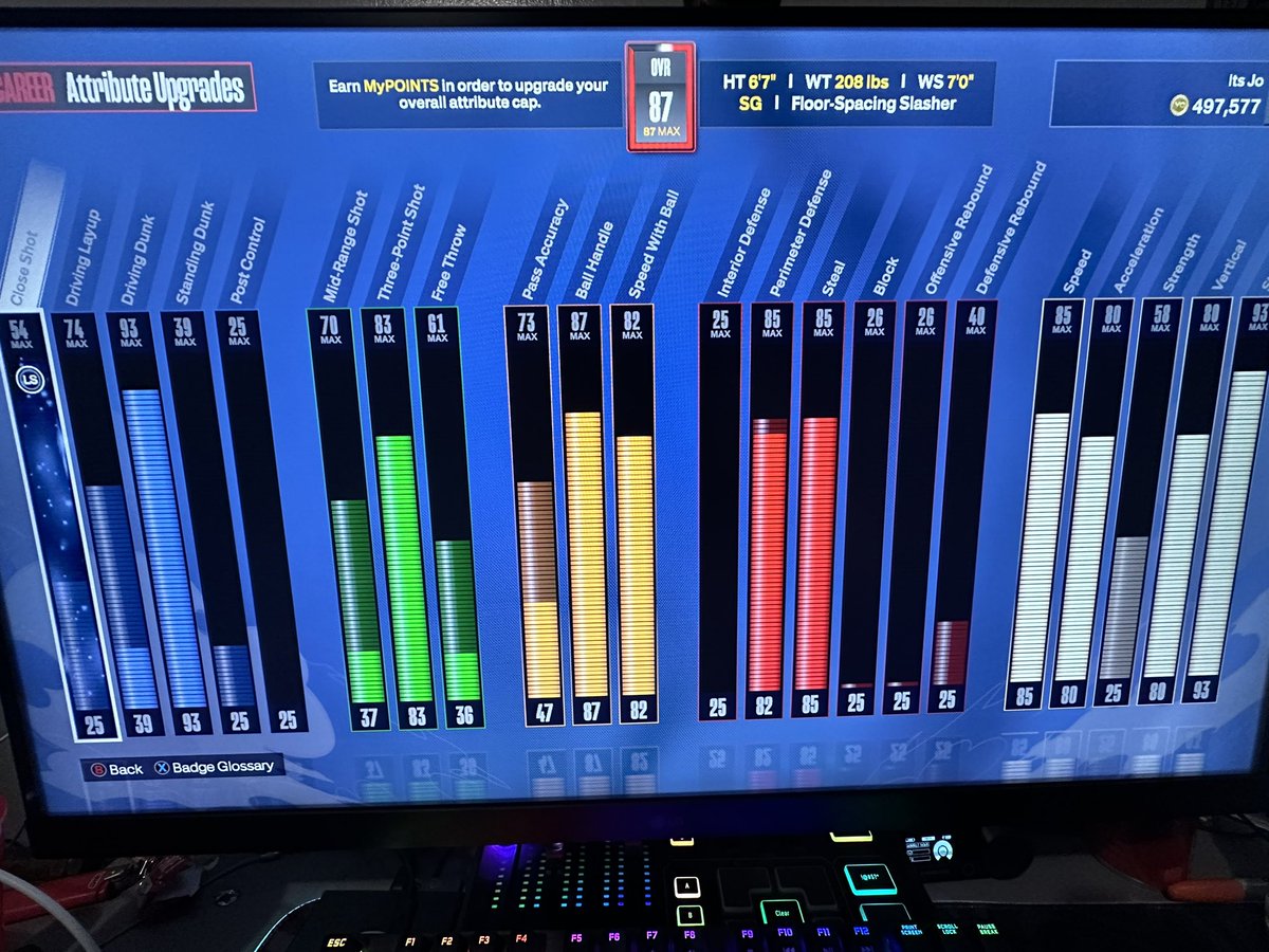 KVJRJ_'s tweet photo. BTW…. This the build to make right here contact dunks and all #2K24 https://t.co/bLIc6mPs7W