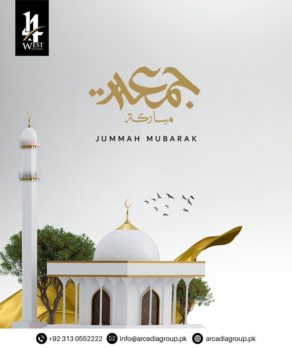 group_arcadia's tweet photo. May your Friday be filled with the light of faith, guiding you gracefully into a week of purpose and peace.
.
.
Followπ@14westofficial
#jummahmubarak #arcadiagroup #14westthewalk #parkviewcity #islamabad #pakistan #realestate #driveinconcert #entertainment #fun #music #g https://t.co/BkdzTILeBC