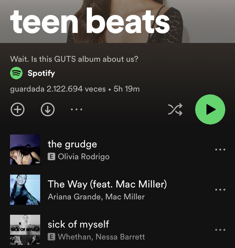 statsnessa's tweet photo. "Sick of myself" was added to Spotify's "Teen Beats" playlist at number 3.

— The playlist has more than 2 million followers on Spotify.

@thenessanation https://t.co/CRX8ya2R2z
