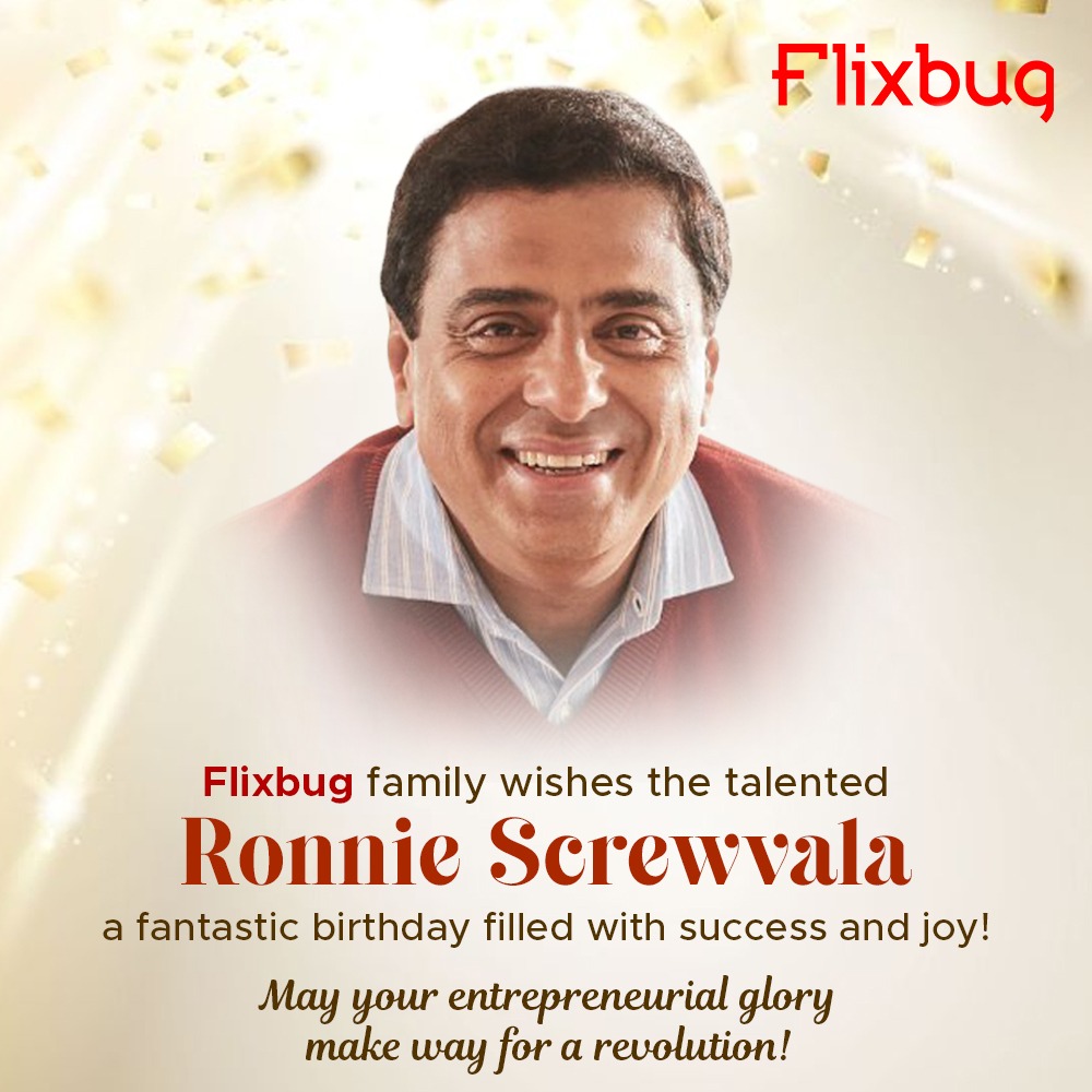 Flixbug wishes a blockbuster birthday to the visionary film producer and entrepreneur, @RonnieScrewvala! 

#RonnieScrewvala #MediaMogul #UTV #indiancinema #RSVPMovies #filmproducer #waltdisney #inspiration #philanthropy #DiscoverFlixbug