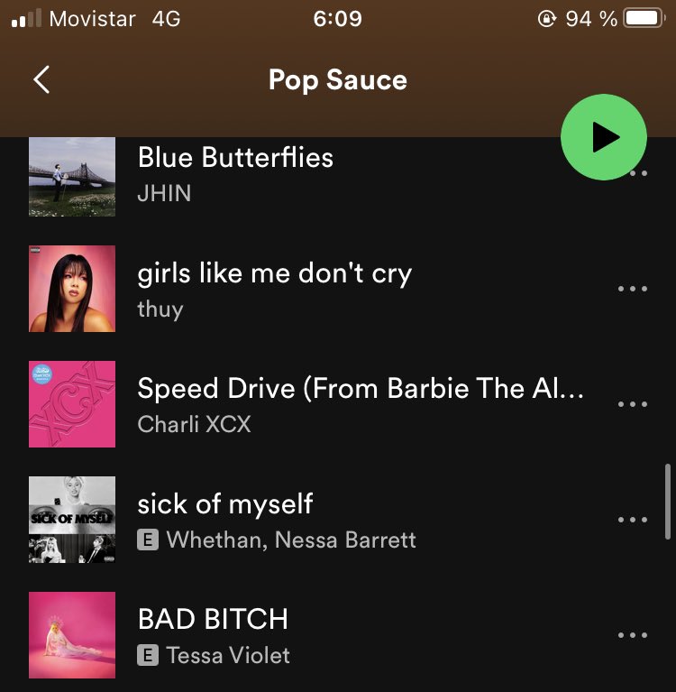statsnessa's tweet photo. "Sick of myself" was added to Spotify's "Pop Sauce" playlist at number 45.

— The playlist has more than 1.2 million followers on Spotify.

@thenessanation https://t.co/42TyCEziF6
