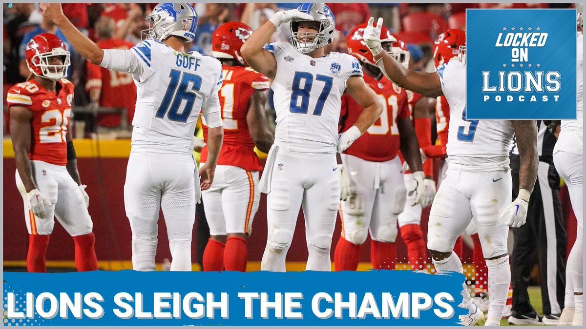 DerySpeaks's tweet photo. On Today's @lockedonlions Podcast: The Detroit Lions spring the upset in Kansas City! Postgame Pod. #firstlisten

Audio:  https://t.co/ap4HitKKlI 

Video: https://t.co/5YmT4ejTrJ https://t.co/Kw8RAwB7JC
