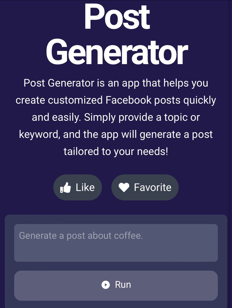 Youbuild_Ai's tweet photo. Instantly craft Facebook posts with Post Generator! 🚀📝 #PostGenerator #InstantPosts #AIContent

https://t.co/TMcnVNwnvz https://t.co/QywTHkBNNw