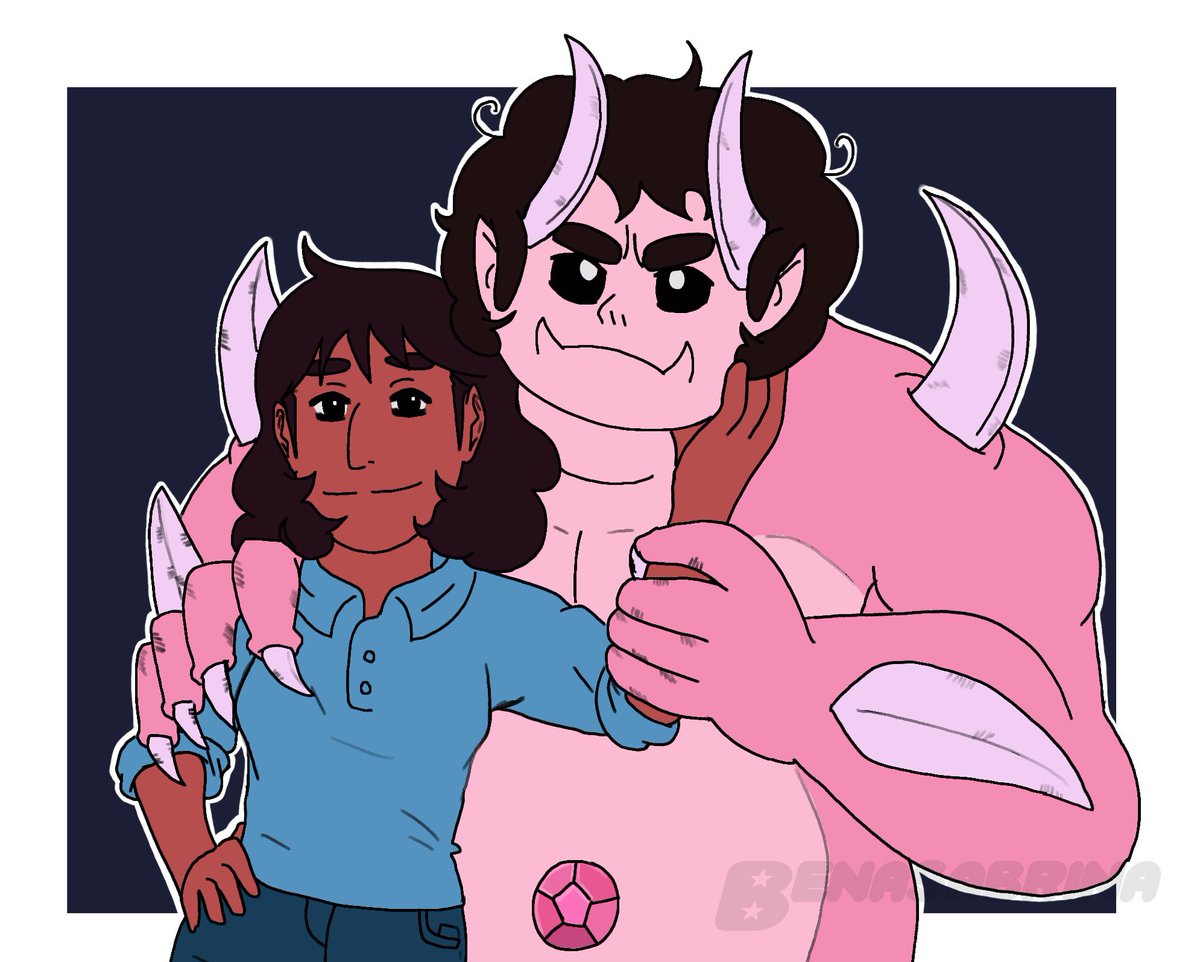 My half of an art trade with @Dragonuva_Draws !! They wanted their Steven, Imp, with Connie~ 

Connie dares anyone to try and hurt her with Steven around.

#stevenuniverse #stevenuniverseau #conniemaheswaran #stevenquartzuniverse #stevenconnie #connverse #fanart #art #sufanart