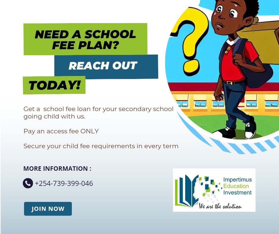 Get sorted with the ABAKI SHULE plan
#abakishuleloans