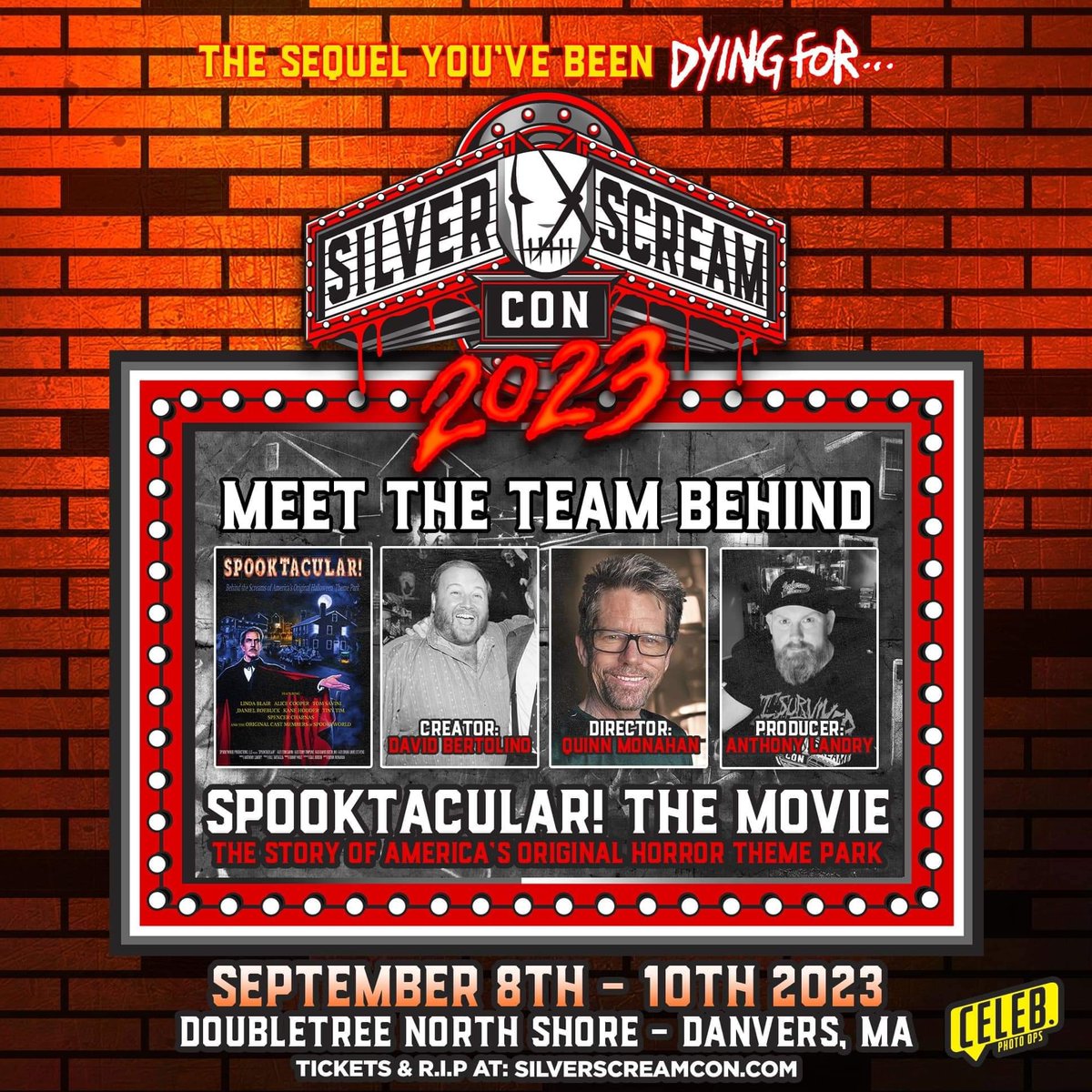 THE TIME HAS COME!!!

THIS WEEKEND!!!

Meet:

<a href="/THETomSavini/">Tom Savini</a> 
<a href="/spencerink/">Spencer Charnas</a> 
<a href="/spookydave/">David Bertolino</a> <a href="/Quinn_A_Monahan/">Quinn Monahan</a> <a href="/ChiefQuintHoopr/">ChiefQuintHooper</a> 

Panel Saturday 11 A.M.

#SilverScreamCon #SPOOKTACULAR #IceNineKills #SpencerCharnas