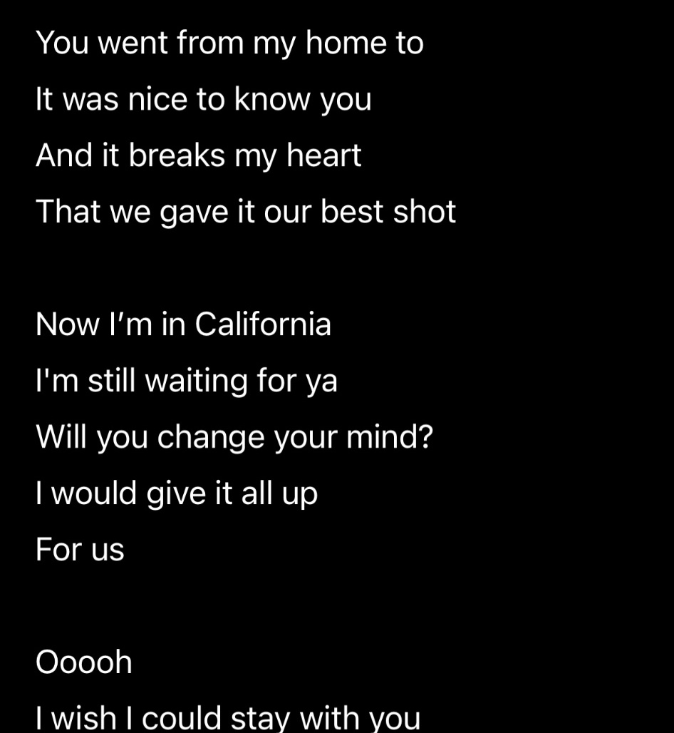 rockstarstae's tweet photo. taehyung “for us” lirik

kamu pergi dari rumahku, senang kenal kamu dan itu menghancurkan hatiku. bahwa kita memberikan usaha yang terbaik.

sekarang aku di california, aku masih nunggu kamu, apa kamu berubah pikiran? aku bakal nyerahin semuanya untuk kita. https://t.co/dL1JHGFXvY