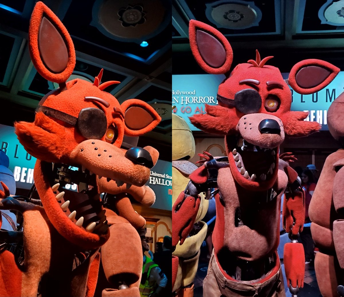 Closer looks at the Freddy Fazbear, Bonnie, Chica, Mr. Cupcake, and Foxy animatronics used in Blumhouse's upcoming 'FIVE NIGHTS AT FREDDY'S' movie!

On display at Blumhouse’s “Behind the Screams” at Universal Studios Hollywood's Halloween Horror Nights.

(Via: @/DiscussingFilm)