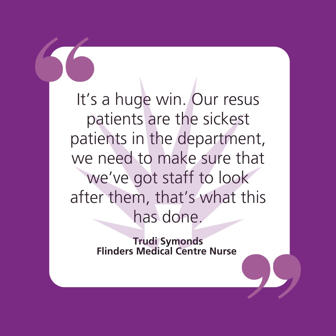 What's better than one major win this week? Two! 🎉 The ANMF (SA Branch) has secured huge wins across the metropolitan Emergency Department health sector with an additional 50 resuscitation team Full Time Equivalents (FTEs). Read the full story 👉 bit.ly/464MmRt