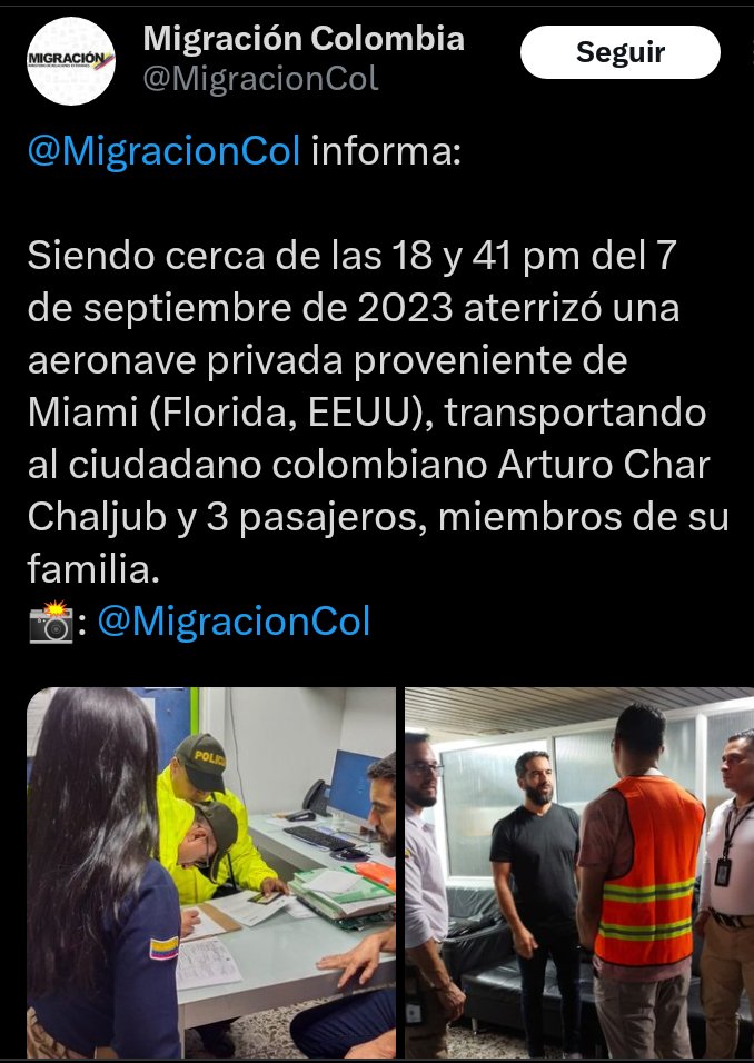 willj84753699's tweet photo. ¡ATENCIÓN COLOMBIA!
¡URGENTE!
Cae el delincuente Arturo Char. 
Llegó en vuelo privado y lo pillaron. 
Los medios calladitos.
Difundamos nosotros la noticia. https://t.co/h5skgTADna